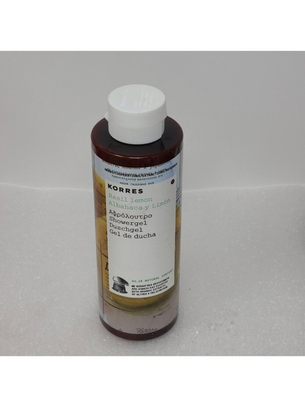 Korres Basil Lemon Shower Gel Body Wash 8.45 Oz